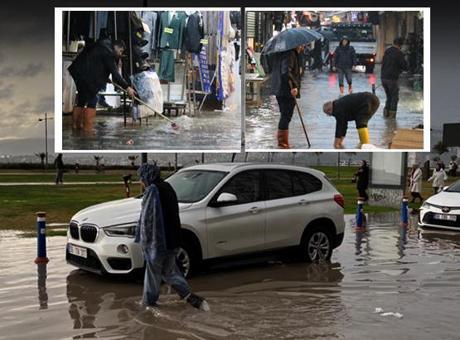 Sağanak İzmir’de hayatı felç etti! Vatandaş isyanda: Altyapı da, çalışma da yok